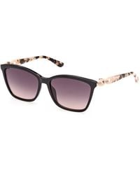 Guess - Gu00361 01B Sunglasses Acetate Smoke Squared Normal - Lyst