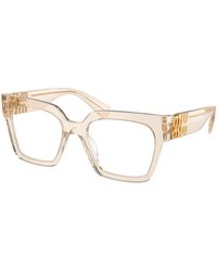 Miu Miu - Mu 04Uv 11T1O1 Optical Frames Acetate Squared Normal - Lyst