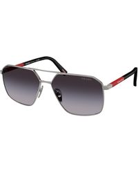 Prada Linea Rossa - Ps A50S 5Av09U Sunglasses Metal Geometric Normal Shaded - Lyst