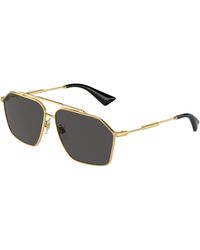 Dolce & Gabbana - Dg2303 02/87 Sunglasses Metal Pilot Normal - Lyst