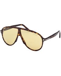 Tom Ford - Ft1211 Vladimir 52E Sunglasses Acetate Giallo Pilot Photochromatic - Lyst