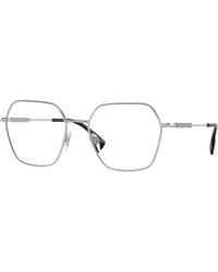 Burberry - Be1381 1005 Optical Frames Steel Transparent Geometric Normal - Lyst