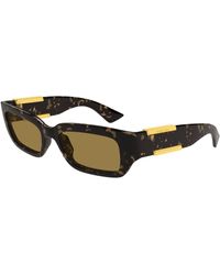 Bottega Veneta - Bv1406S 002 Sunglasses Bio-Injected Squared - Lyst