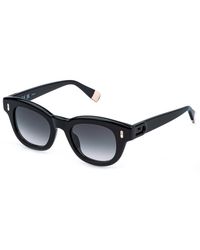 Furla - Sfu986 700 Sunglasses Acetate Smoke Pantos Normal Nuanced - Lyst