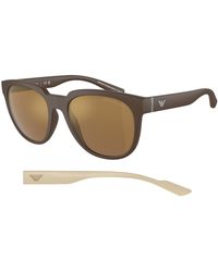 Emporio Armani - Ea4205 52606H Sunglasses Injected Pantos Normal Mirrored - Lyst