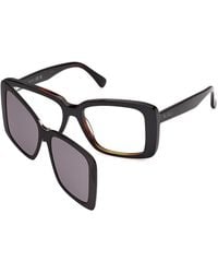 Max Mara - Mm5266 56 Optical Frames Acetate Smoke Squared Normal - Lyst