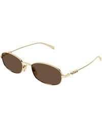 Gucci - Gg1940S 002 Sunglasses Metal Round - Lyst