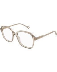 Chloé - Ch0317Oa 002 Optical Frames Acetate Transparent Squared - Lyst