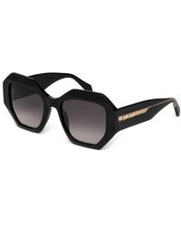 Just Cavalli - Sjc100 700 Sunglasses Acetate Smoke Geometric Normal Nuanced - Lyst