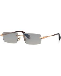 Roberto Cavalli - Src206M 8Fcx Sunglasses Metal Smoke Squared Normal Nuanced - Lyst
