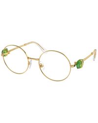 Swarovski - Sk1001 4004 Optical Frames Metal Transparent Round Normal - Lyst