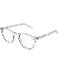 Saint Laurent - Sl 30 Slim 004 Optical Frames Acetate Squared - Lyst