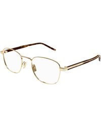Saint Laurent - Sl 699 006 Optical Frames Metal Transparent Round - Lyst