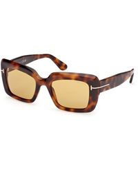 Tom Ford - Ft1318 Leila-02 53E Sunglasses Acetate Squared Normal - Lyst