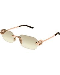 Gucci - Gg2228S 004 Sunglasses Metal Squared Nuanced - Lyst