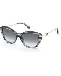 Twinset - Stw148 0Gbl Sunglasses Acetate Smoke Butterfly Normal Nuanced - Lyst