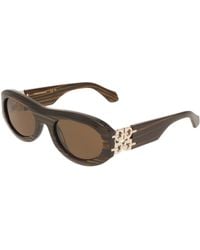 Ferragamo - Sf2082Se 223 Sunglasses Acetate Round Normal - Lyst