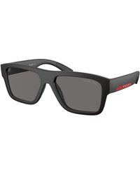 Prada Linea Rossa - Ps 04Zs Dg002G Sunglasses Injected Squared Polarized - Lyst
