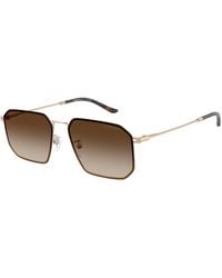 Emporio Armani - Ea2165D 300213 Sunglasses Metal Geometric Normal Shaded - Lyst