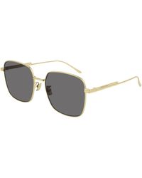 Bottega Veneta - Bv1082Sk 001 Sunglasses Metal Squared - Lyst
