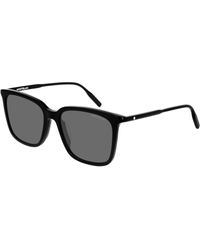 Montblanc - Mb0084Sk 001 Sunglasses Acetate Squared - Lyst