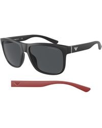 Emporio Armani - Ea4182U 500187 Sunglasses Plastic Squared Normal - Lyst