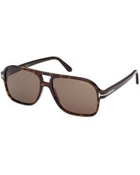 Tom Ford - Ft1406 Madison-02 52J Sunglasses Acetate Roviex Squared Normal - Lyst