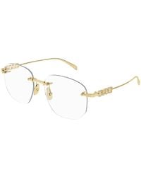 Gucci - Gg1806O 001 Optical Frames Metal Transparent Squared - Lyst