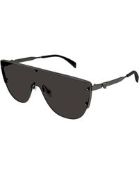 McQueen - Am0457S 001 Sunglasses Metal Mask - Lyst