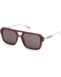 MAX&Co. - Mo0171 54A Sunglasses Injected Smoke Squared Normal - Lyst