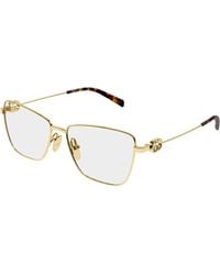 Gucci - Gg2226O 001 Optical Frames Metal Transparent Butterfly - Lyst