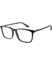 Giorgio Armani - Ar7249 5001 Optical Frames Acetate Transparent Squared Normal - Lyst
