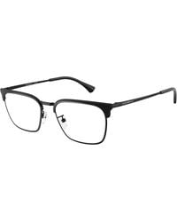 Emporio Armani - Ea1186D 3001 Optical Frames Metal Transparent Squared Normal - Lyst