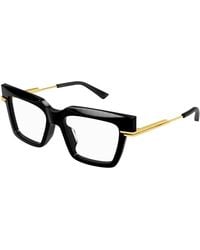 Bottega Veneta - Bv1243O 001 Optical Frames Acetate Squared - Lyst