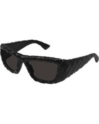 Bottega Veneta - Bv1303S 001 Sunglasses Injected Round - Lyst