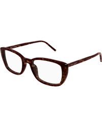 Saint Laurent - Sl 776 006 Optical Frames Acetate Transparent Squared - Lyst