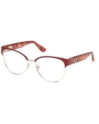 Guess - Gu50382 67 Optical Frames Metal Round Normal - Lyst