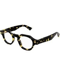 Bottega Veneta - Bv1487O 002 Optical Frames Acetate Transparent Round - Lyst