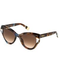 Furla - Sfu886V 09Uv Sunglasses Acetate Geometric Normal Shaded - Lyst