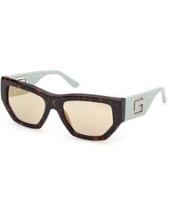 Guess - Gu00291 56Q Sunglasses Injected Geometric Normal - Lyst