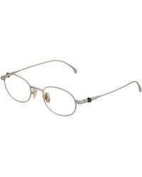 Moncler - Me1018Td 1003 Optical Frames Titanium Transparent Round Normal - Lyst