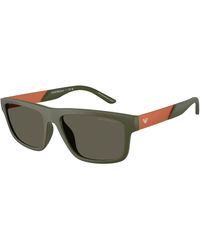 Emporio Armani - Ea4244U 618471 Sunglasses Injected Squared Normal - Lyst