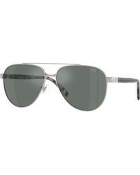 DIESEL - Dl1021 10476V Sunglasses Metal Pilot Normal - Lyst