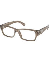 Prada - Pr B09V 18T1O1 Optical Frames Acetate Transparent Squared Normal - Lyst