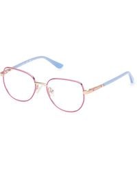 Guess - Gu50140 074 Optical Frames Metal Round Normal - Lyst