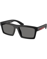 Prada Linea Rossa - Ps A07S 1Bo02G Sunglasses Injected Squared Polarized - Lyst