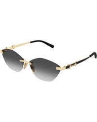 Gucci - Gg2050S 001 Sunglasses Metal Cat Eye - Lyst