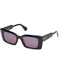 MAX&Co. - Mo0117 01A Sunglasses Acetate Smoke Cat Eye Normal - Lyst