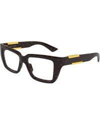 Bottega Veneta - Bv1455O 002 Optical Frames Bio-Injected Transparent Squared - Lyst