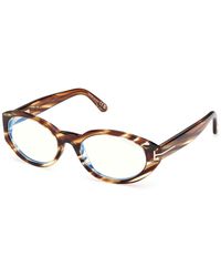 Tom Ford - Ft6067-B 055 Optical Frames Acetate Round Normal - Lyst